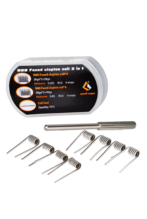 Boîte Coils N80 Fused Clapton Boîte Coils N80 Fused Clapton